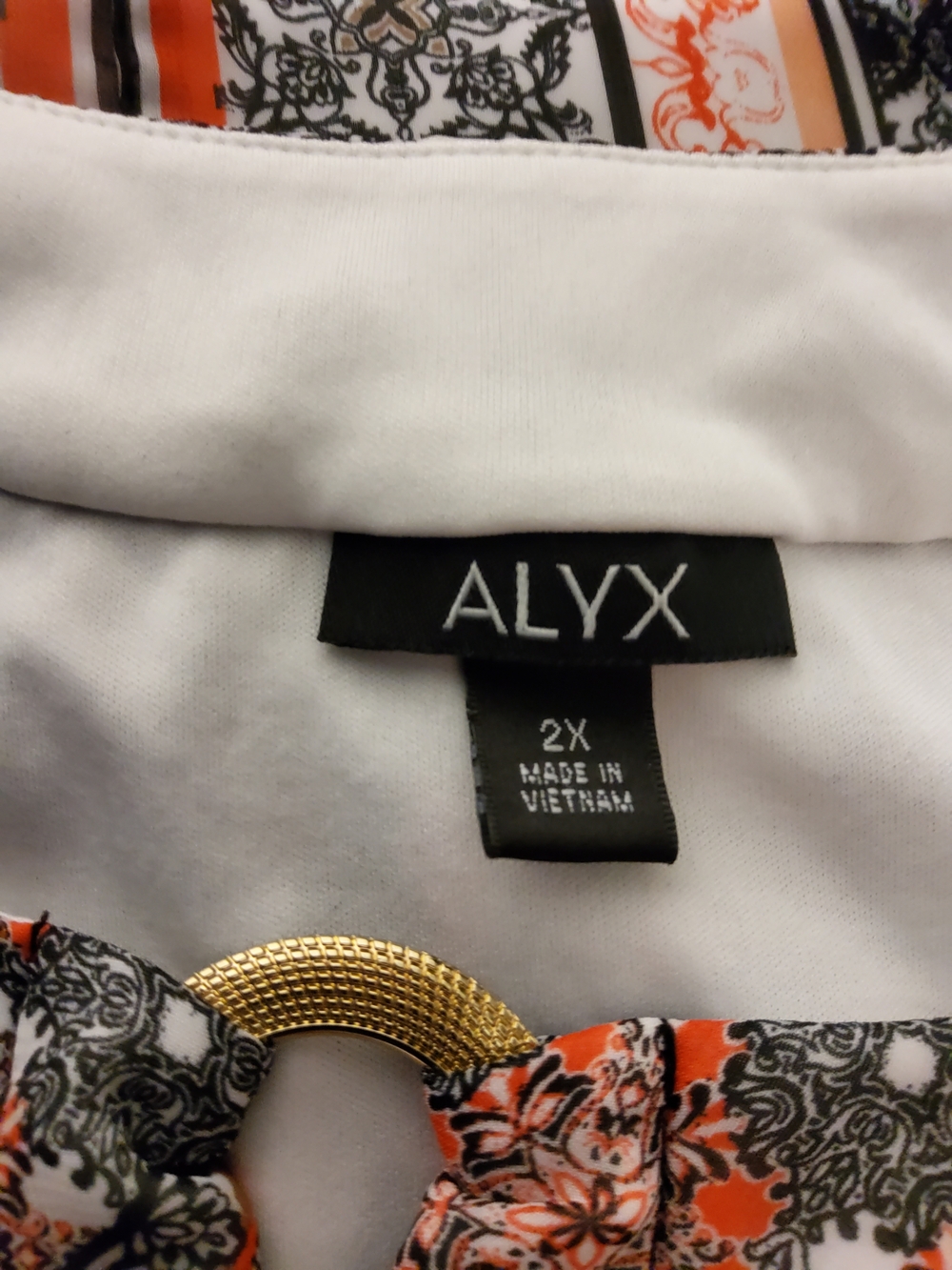 Alyx Coral and Black Printed Keyhole Camisole - Picture 6 of 6